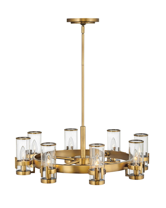 Hinkley 38106HB LED Chandelier, Heritage Brass