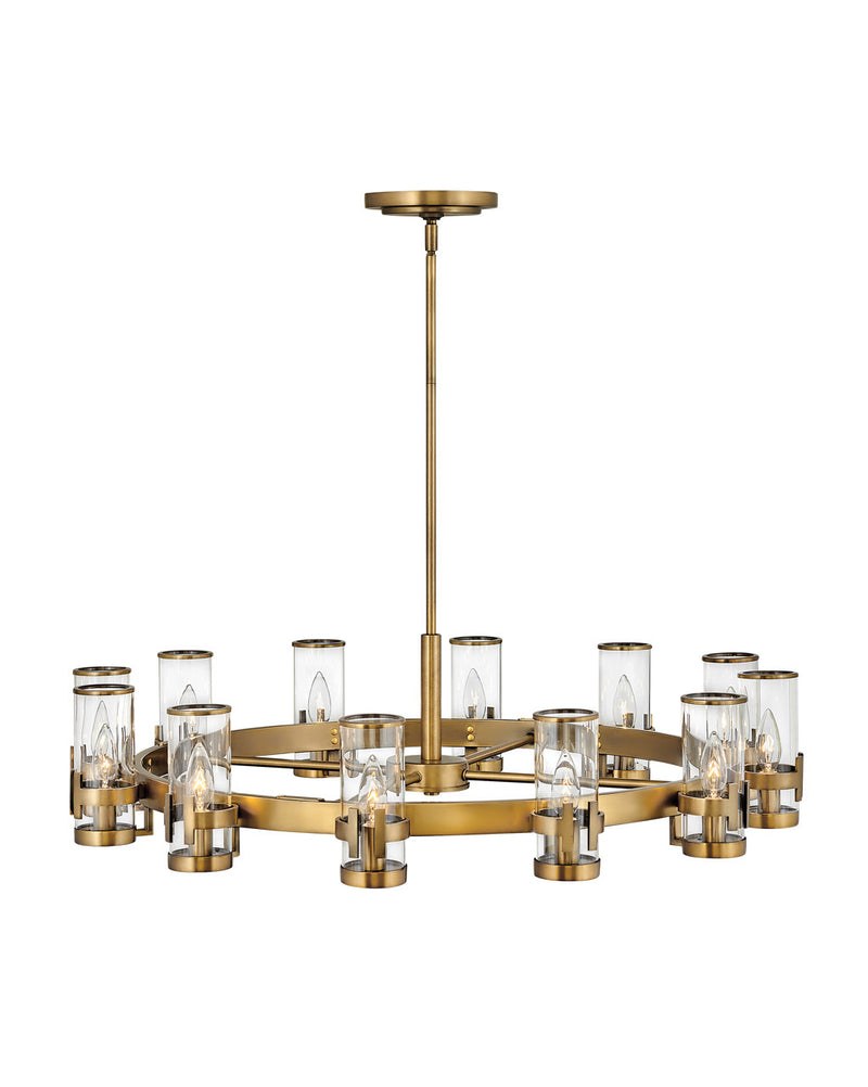 Hinkley 38109HB LED Chandelier, Heritage Brass