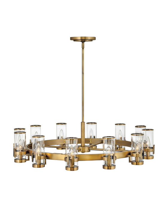 Hinkley 38109HB LED Chandelier, Heritage Brass