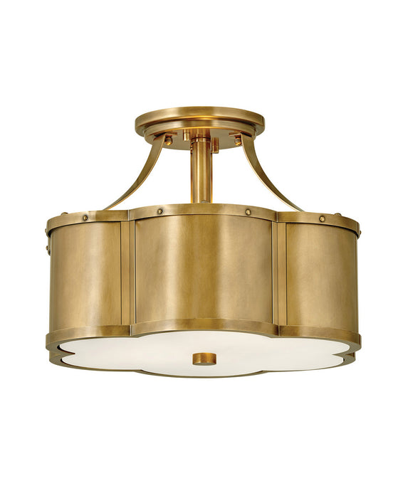 Hinkley 4443HB LED Foyer Pendant, Heritage Brass