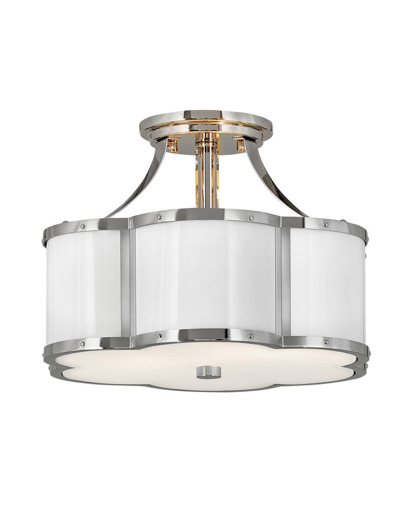 Hinkley 4443PN LED Foyer Pendant, Polished Nickel