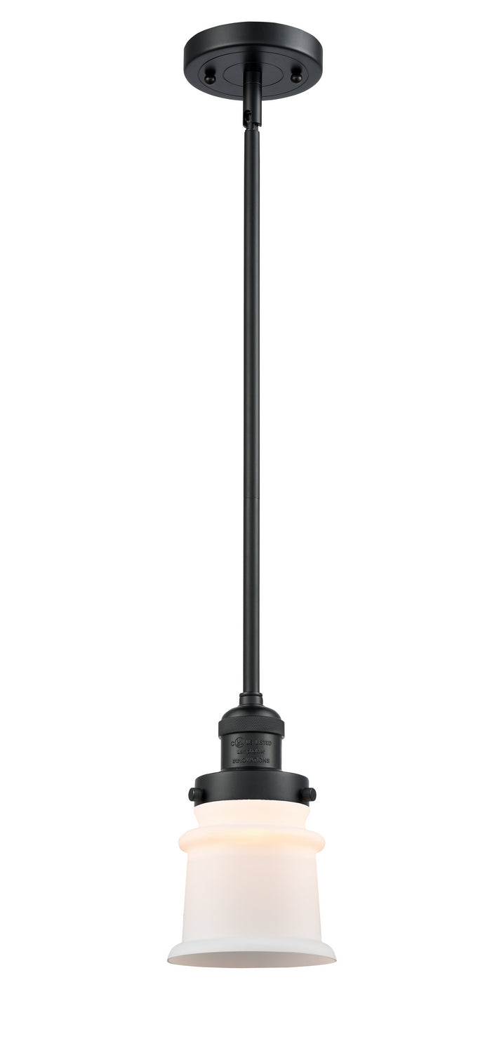 Innovations 201S-BK-G181S One Light Mini Pendant, Matte Black