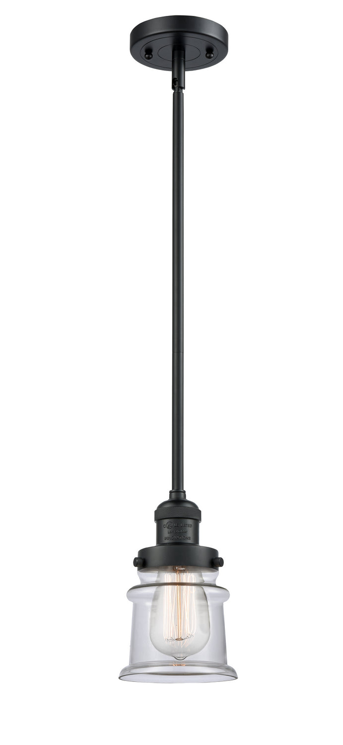 Innovations 201S-BK-G182S One Light Mini Pendant, Matte Black