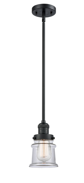 Innovations 201S-BK-G182S One Light Mini Pendant, Matte Black