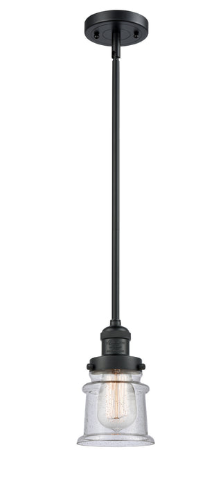 Innovations 201S-BK-G184S One Light Mini Pendant, Matte Black