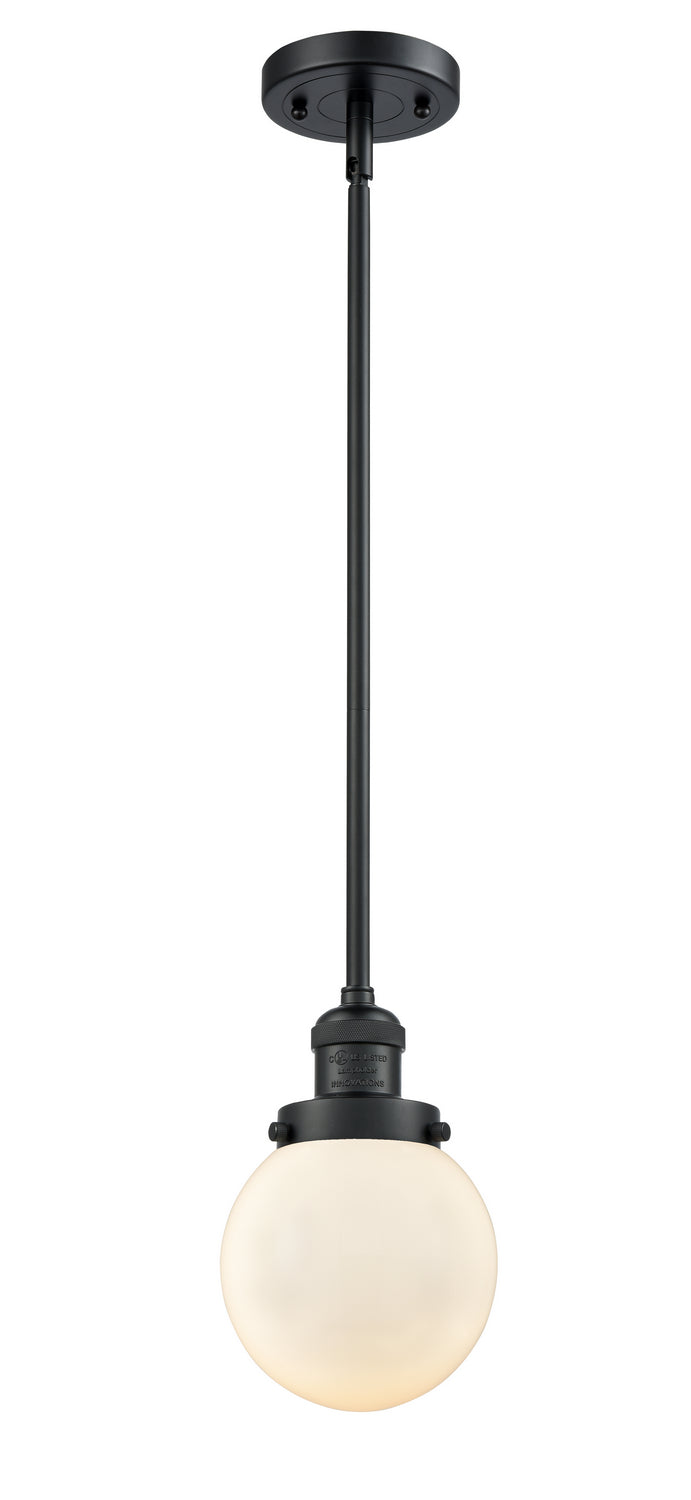 Innovations 201S-BK-G201-6-LED LED Mini Pendant, Matte Black