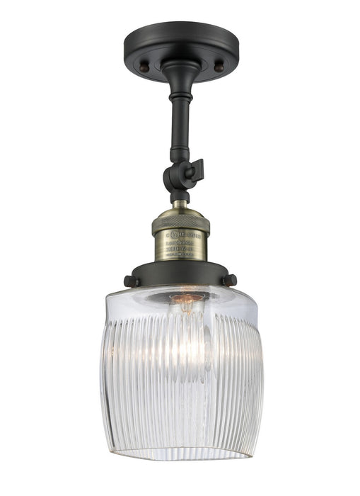 Innovations 201F-BAB-G302-LED LED Semi-Flush Mount, Black Antique Brass