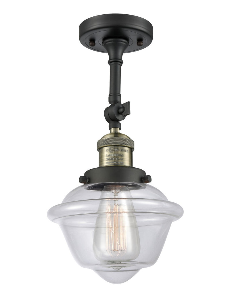 Innovations 201F-BAB-G532-LED LED Semi-Flush Mount, Black Antique Brass