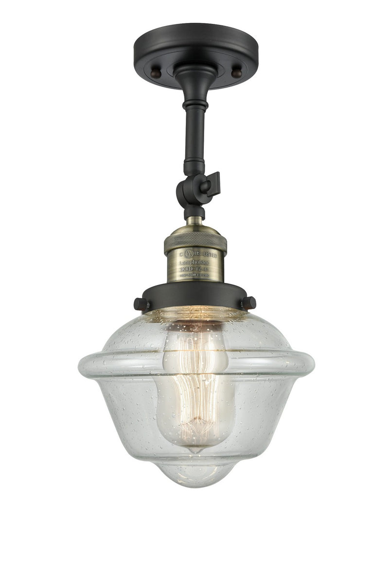 Innovations 201F-BAB-G534-LED LED Semi-Flush Mount, Black Antique Brass