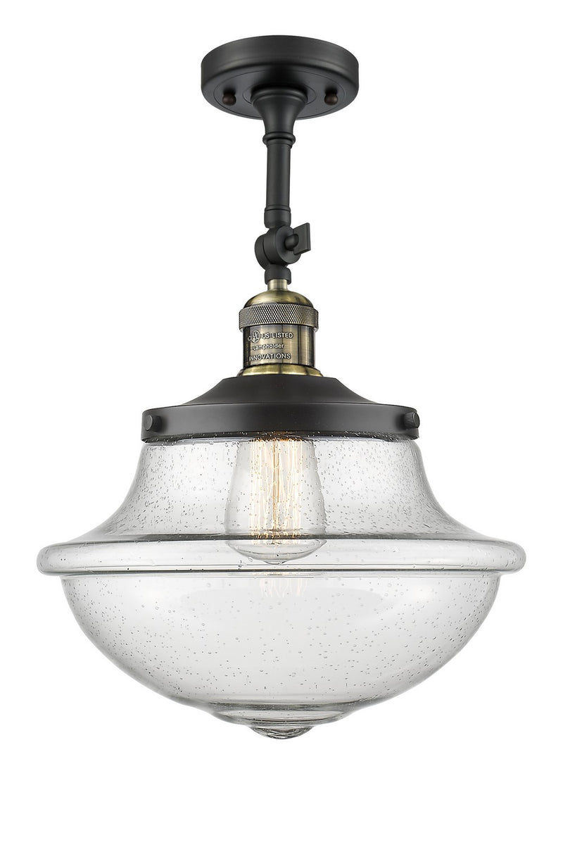 Innovations 201F-BAB-G544-LED LED Semi-Flush Mount, Black Antique Brass
