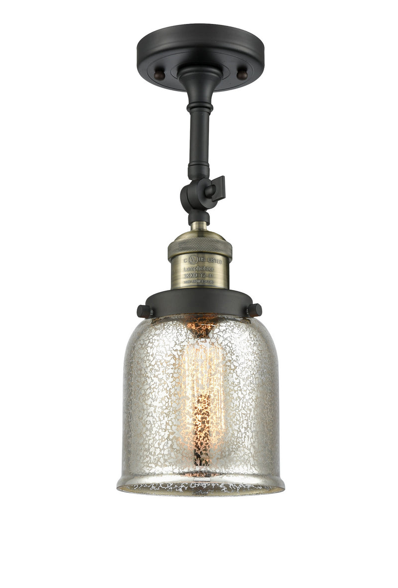 Innovations 201F-BAB-G58 One Light Semi-Flush Mount, Black Antique Brass