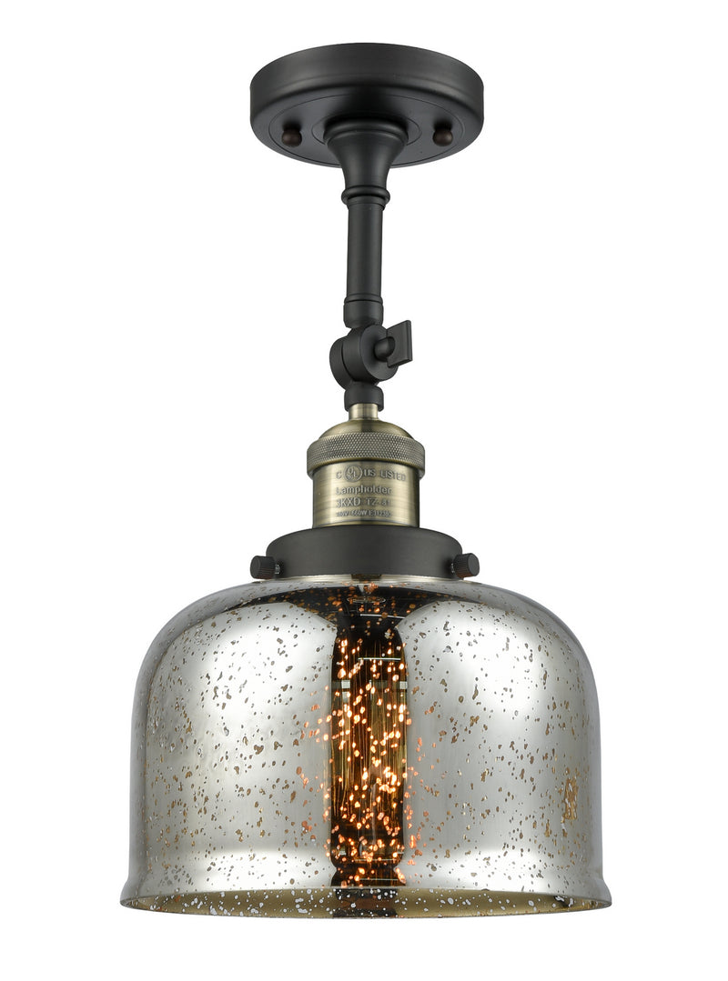 Innovations 201F-BAB-G78 One Light Semi-Flush Mount, Black Antique Brass
