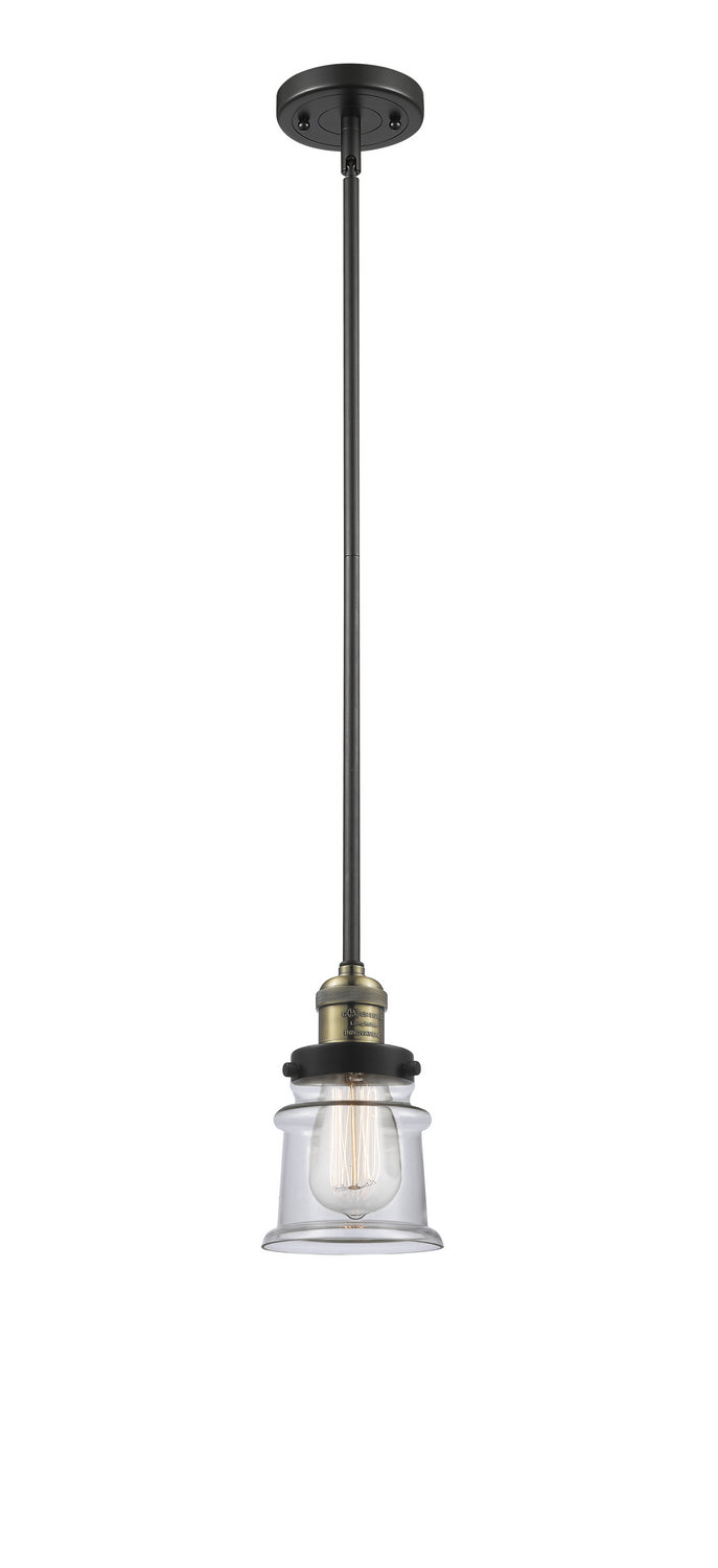 Innovations 201S-BAB-G182S One Light Mini Pendant, Black Antique Brass
