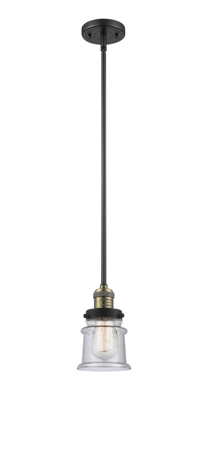 Innovations 201S-BAB-G184S One Light Mini Pendant, Black Antique Brass