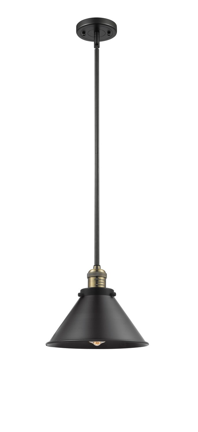 Innovations 201S-BAB-M10-BK-LED LED Mini Pendant, Black Antique Brass