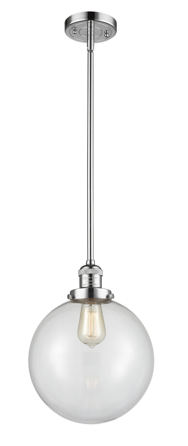 Innovations 201S-PC-G202-10 One Light Mini Pendant, Polished Chrome