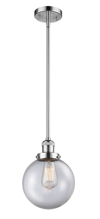 Innovations 201S-PC-G202-8 One Light Mini Pendant, Polished Chrome