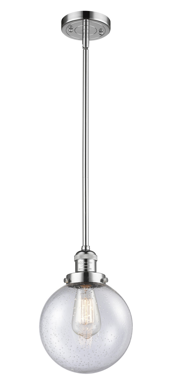 Innovations 201S-PC-G204-8 One Light Mini Pendant, Polished Chrome