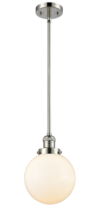 Innovations 201S-PN-G201-8 One Light Mini Pendant, Polished Nickel