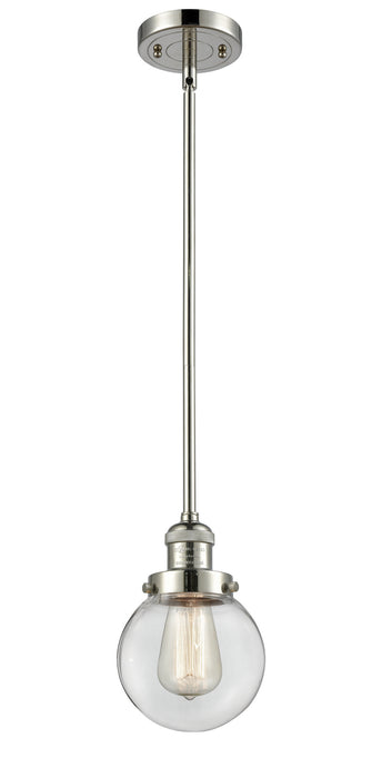Innovations 201S-PN-G202-6 One Light Mini Pendant, Polished Nickel