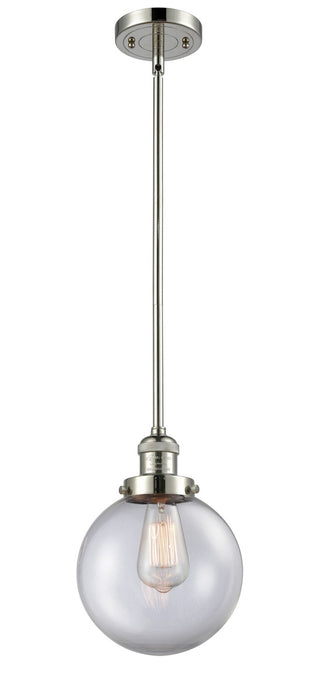 Innovations 201S-PN-G202-8-LED LED Mini Pendant, Polished Nickel