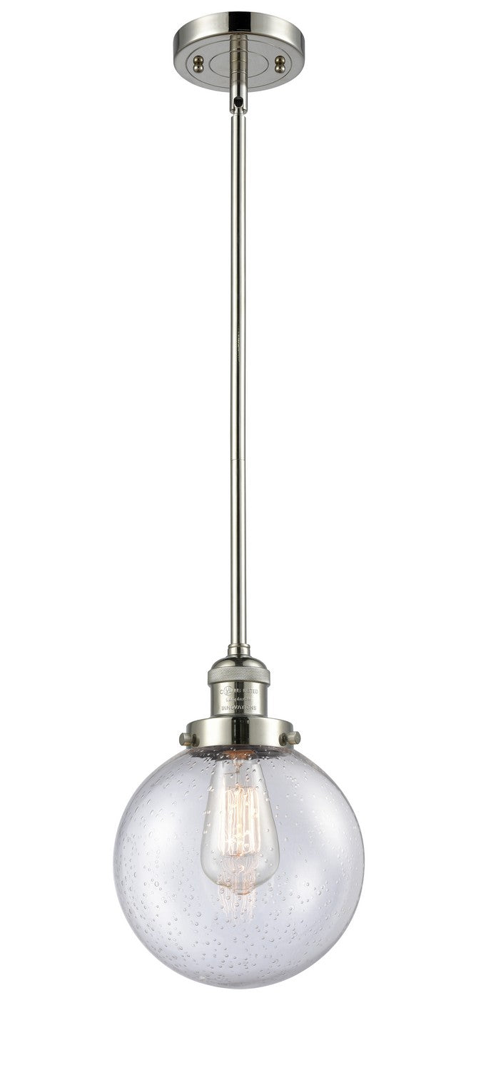 Innovations 201S-PN-G204-8-LED LED Mini Pendant, Polished Nickel