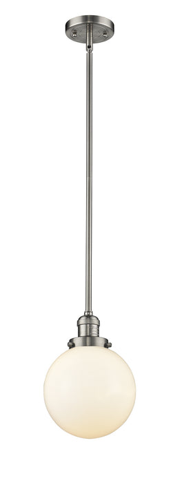 Innovations 201S-SN-G201-8 One Light Mini Pendant, Brushed Satin Nickel