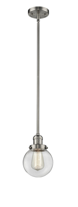 Innovations 201S-SN-G202-6 One Light Mini Pendant, Brushed Satin Nickel