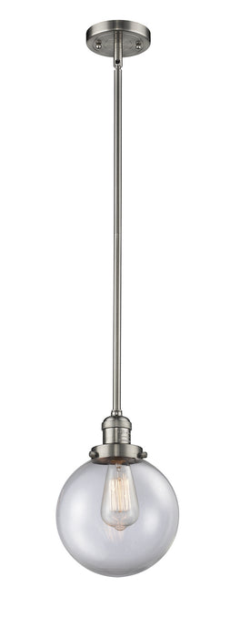 Innovations 201S-SN-G202-8 One Light Mini Pendant, Brushed Satin Nickel
