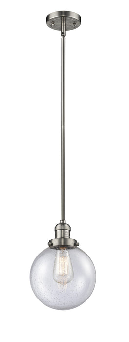 Innovations 201S-SN-G204-8 One Light Mini Pendant, Brushed Satin Nickel