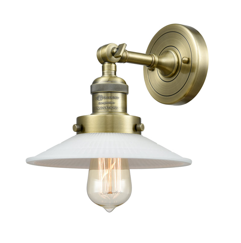 Innovations 203-AB-G1 One Light Wall Sconce, Antique Brass