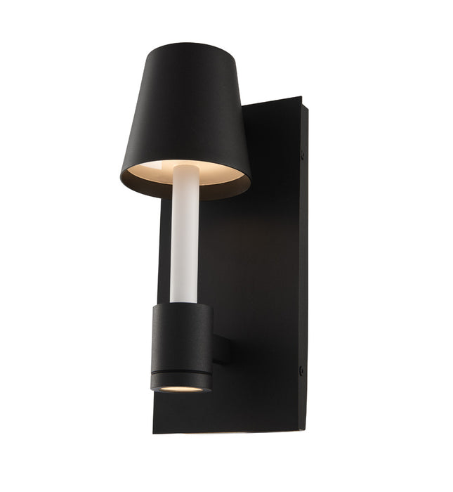 Kalco 405321MBW LED Wall Sconce, Matte Black w White Accent