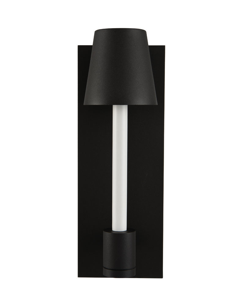 Kalco 405322MBW LED Wall Sconce, Matte Black w White Accent