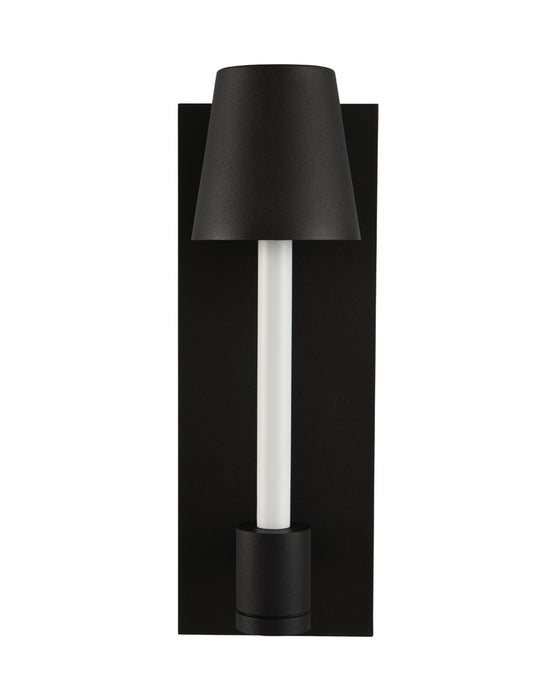 Kalco 405322MBW LED Wall Sconce, Matte Black w White Accent