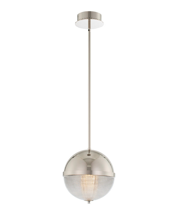 Kalco 512112PN LED Mini Pendant, Polished Nickel