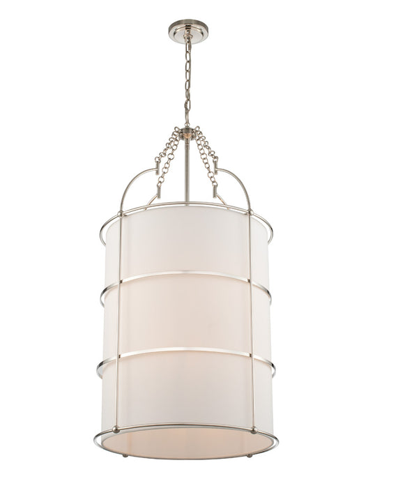 Kalco 513252PN Eight Light Foyer Pendant, Polished Nickel