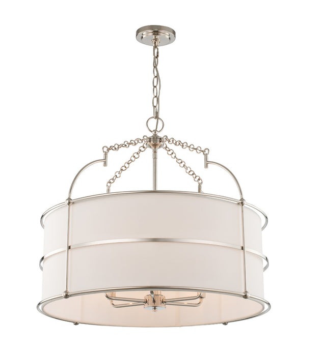 Kalco 513255PN Six Light Pendant, Polished Nickel