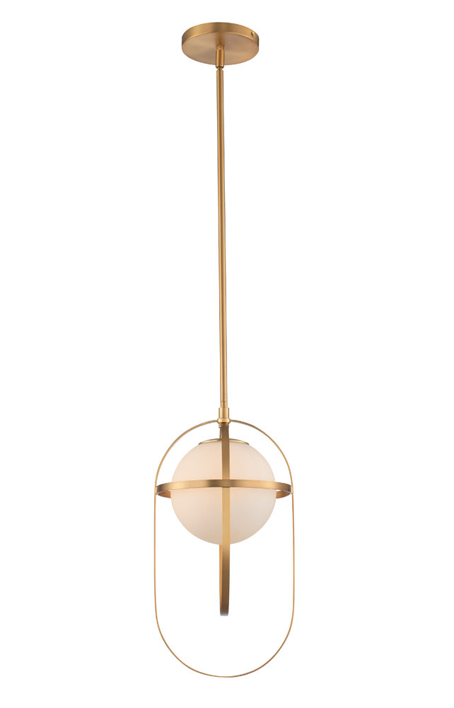 Kalco 513311NB One Light Mini Pendant, New Brass