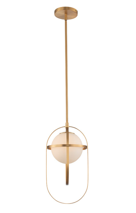 Kalco 513311NB One Light Mini Pendant, New Brass