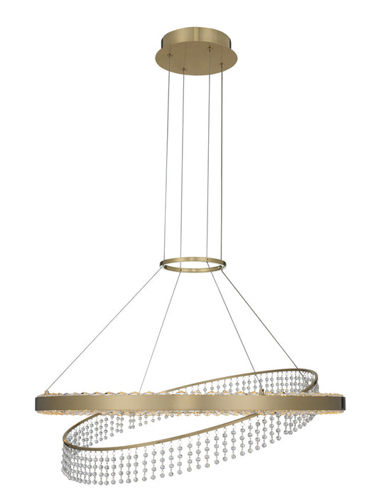 Allegri 036356-039-FR001 LED Pendant, Brushed Brass
