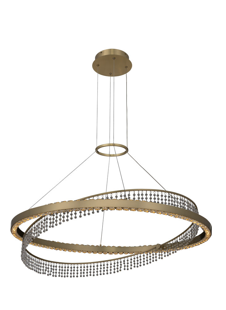 Allegri 036357-039-FR001 LED Pendant, Brushed Brass