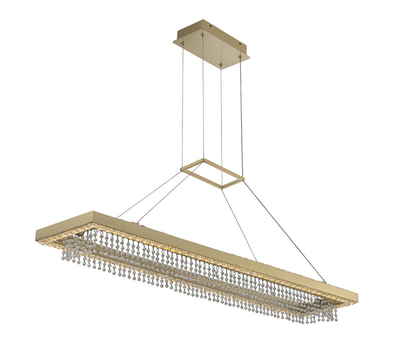Allegri 036361-039-FR001 LED Island Pendant, Brushed Brass