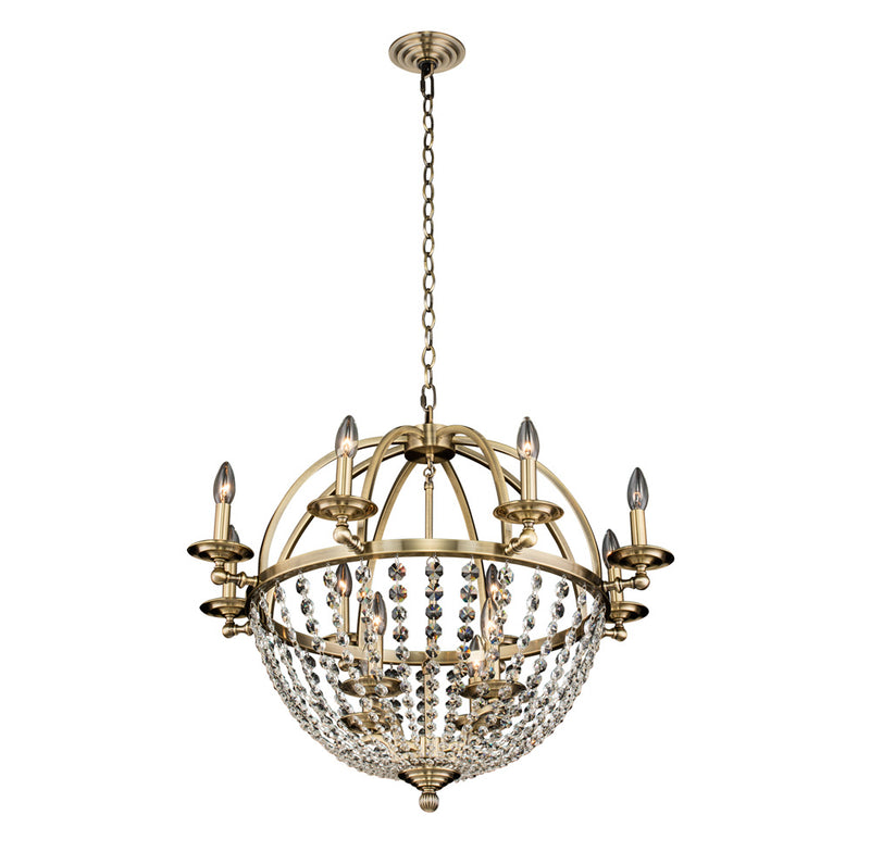 Allegri 037771-038-FR001 12 Light Chandelier, Brushed Champagne Gold