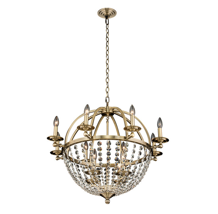Allegri 037771-038-FR001 12 Light Chandelier, Brushed Champagne Gold