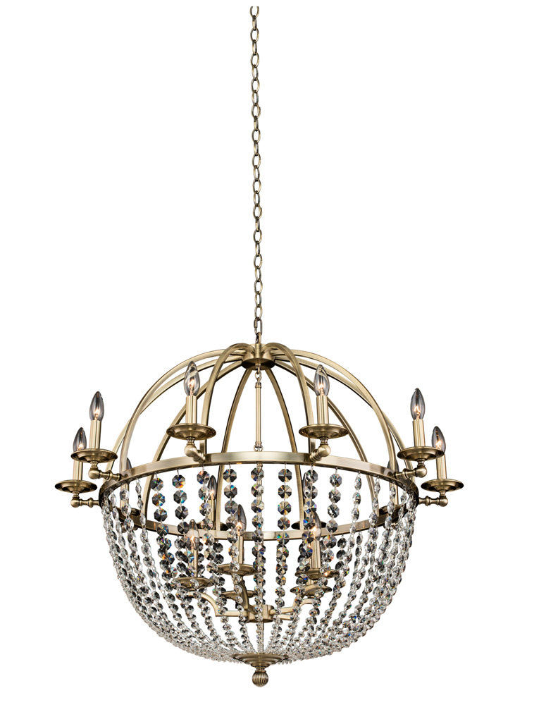 Allegri 037772-038-FR001 15 Light Chandelier, Brushed Champagne Gold