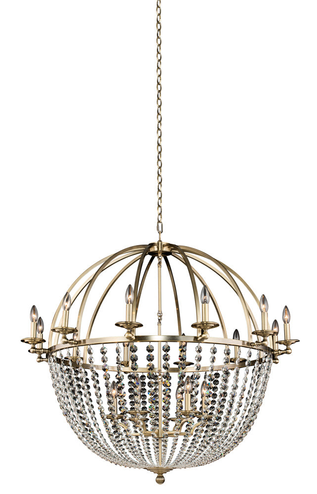 Allegri 037773-038-FR001 18 Light Chandelier, Brushed Champagne Gold