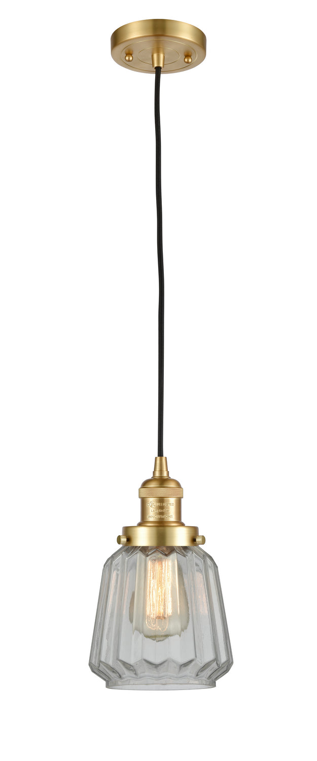Innovations 201C-SG-G142 One Light Mini Pendant, Satin Gold