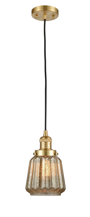 Innovations 201C-SG-G146 One Light Mini Pendant, Satin Gold
