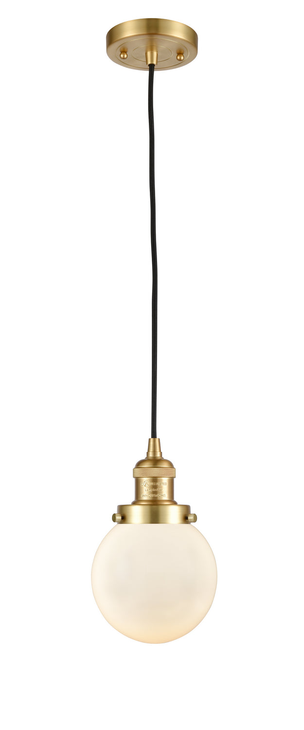 Innovations 201C-SG-G201-6 One Light Mini Pendant, Satin Gold