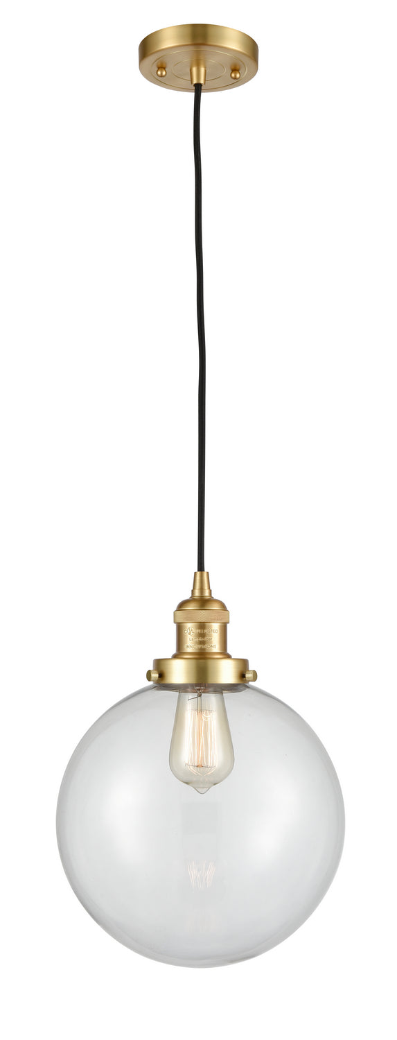 Innovations 201C-SG-G202-10 One Light Mini Pendant, Satin Gold